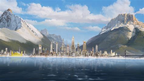 Cityscape of Republic City .